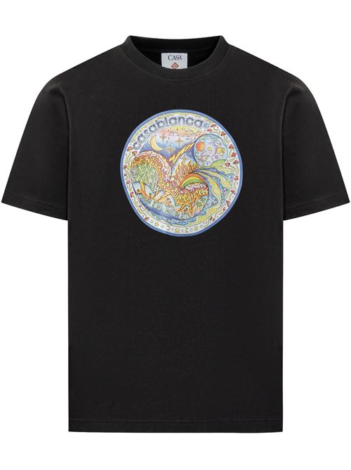 Black t-shirt CASABLANCA | MS25JTS00108THE FOUR ELEMENTS